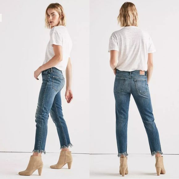 Lucky Brand Denim - Lucky Brand Sienna Slim Boyfriend Raw Hem Jeans